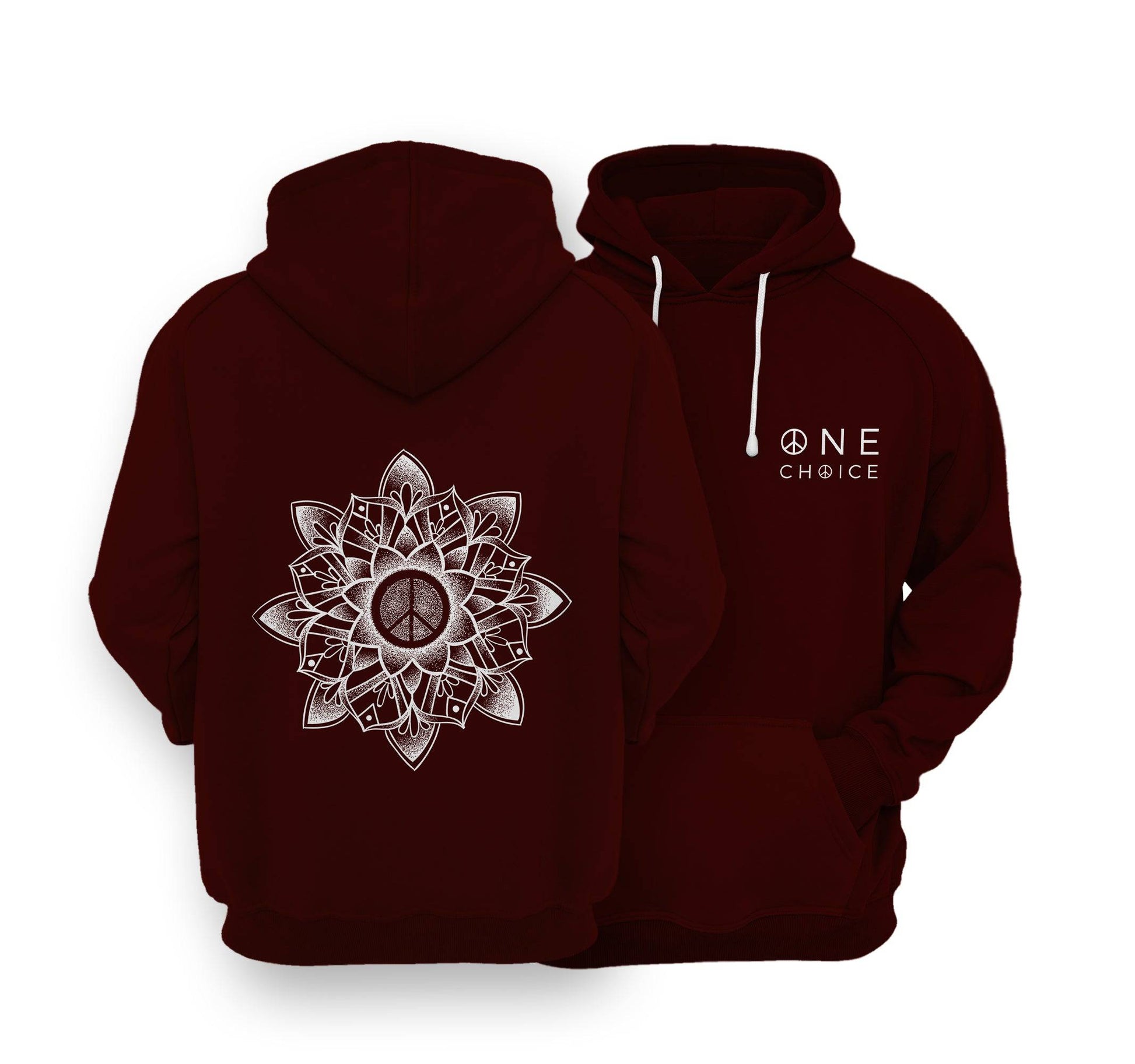 Sustainable Hoodie - Peace Mandala - One Choice Apparel