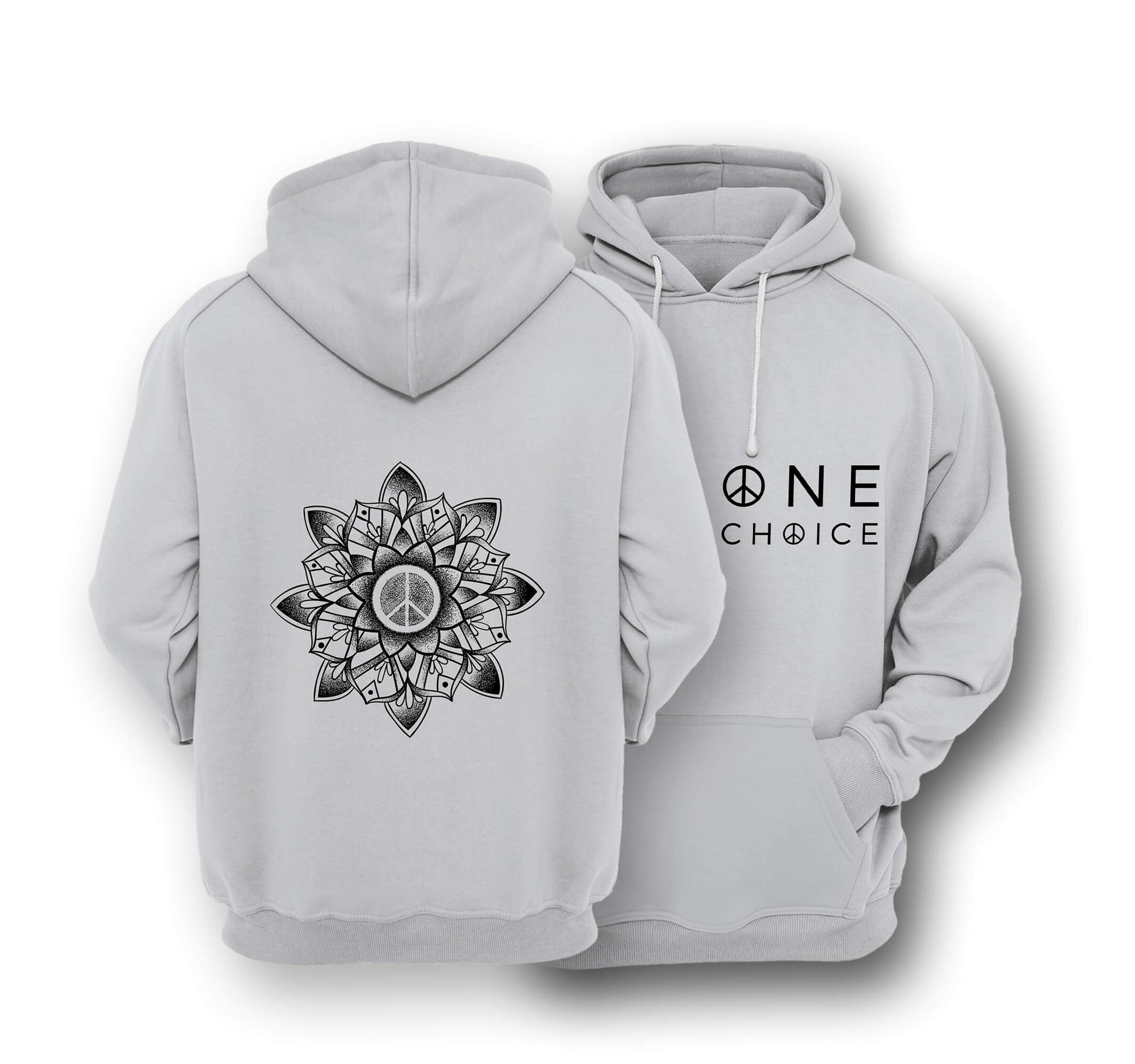 Sustainable Hoodie - Peace Mandala - One Choice Apparel