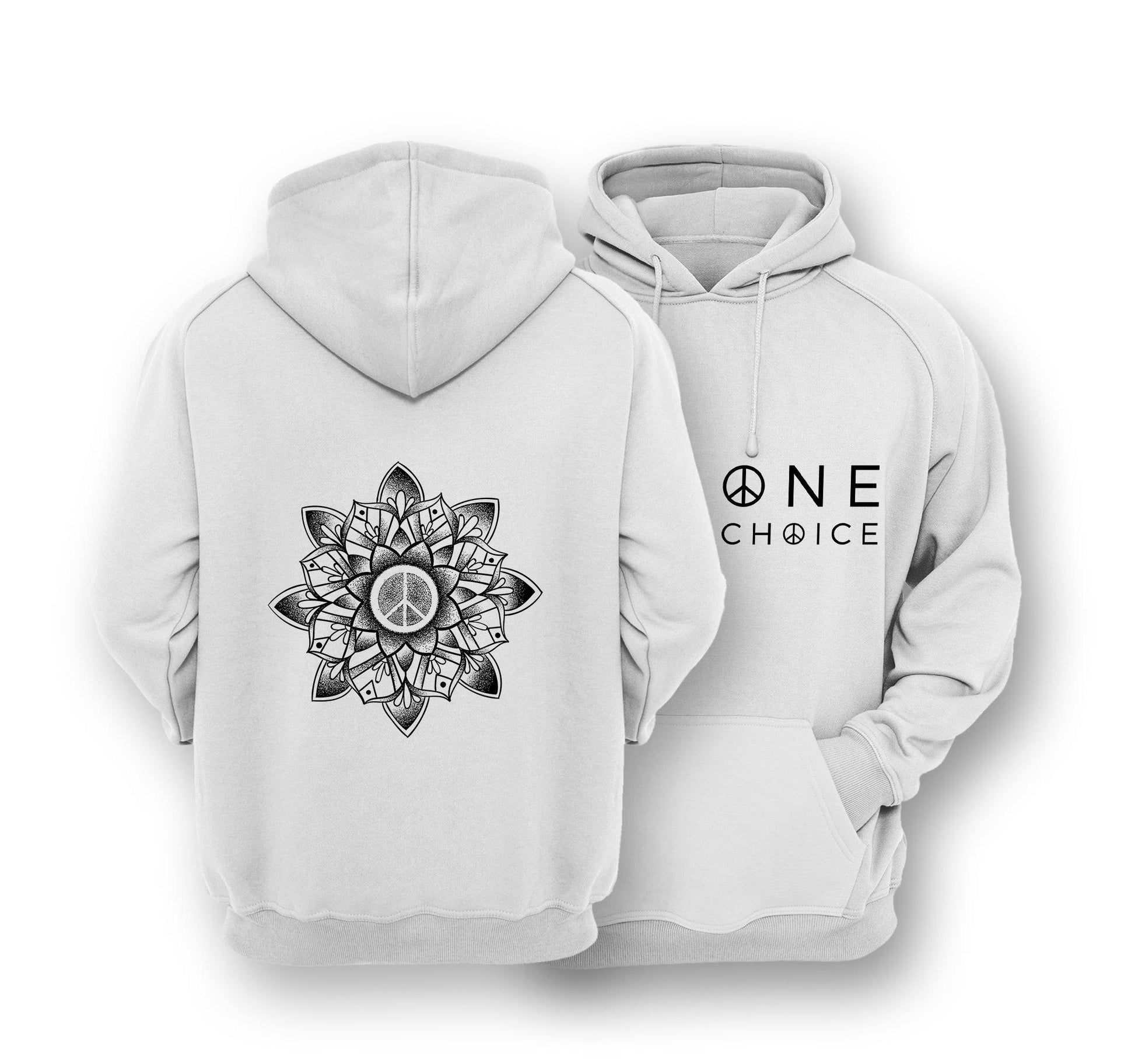 Sustainable Hoodie - Peace Mandala - One Choice Apparel