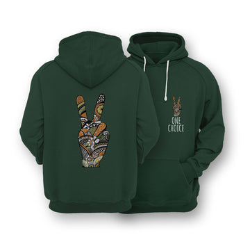 Sustainable Hoodie - Peace Sign - One Choice Apparel