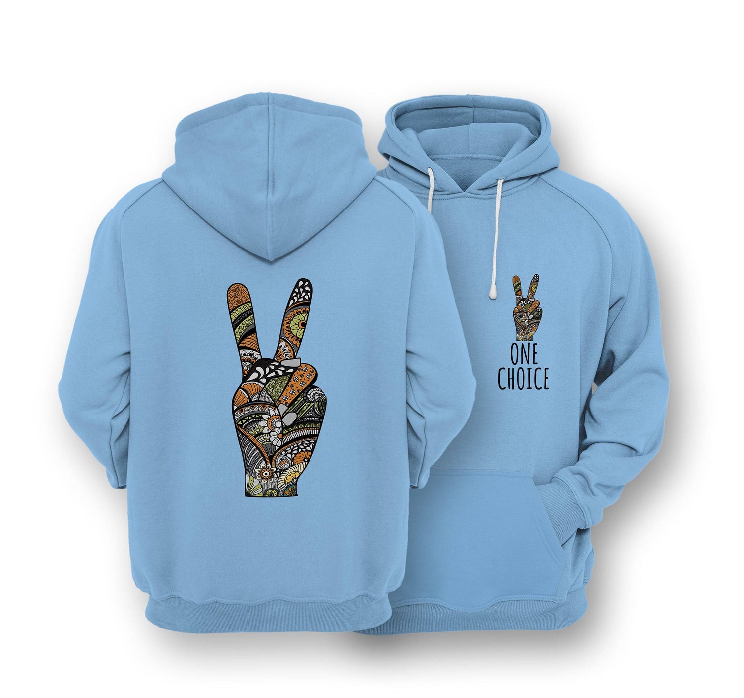 Sustainable Hoodie - Peace Sign - One Choice Apparel