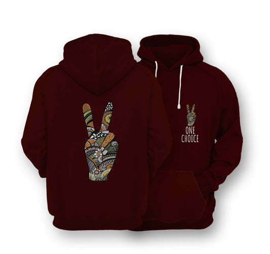 Sustainable Hoodie - Peace Sign - One Choice Apparel