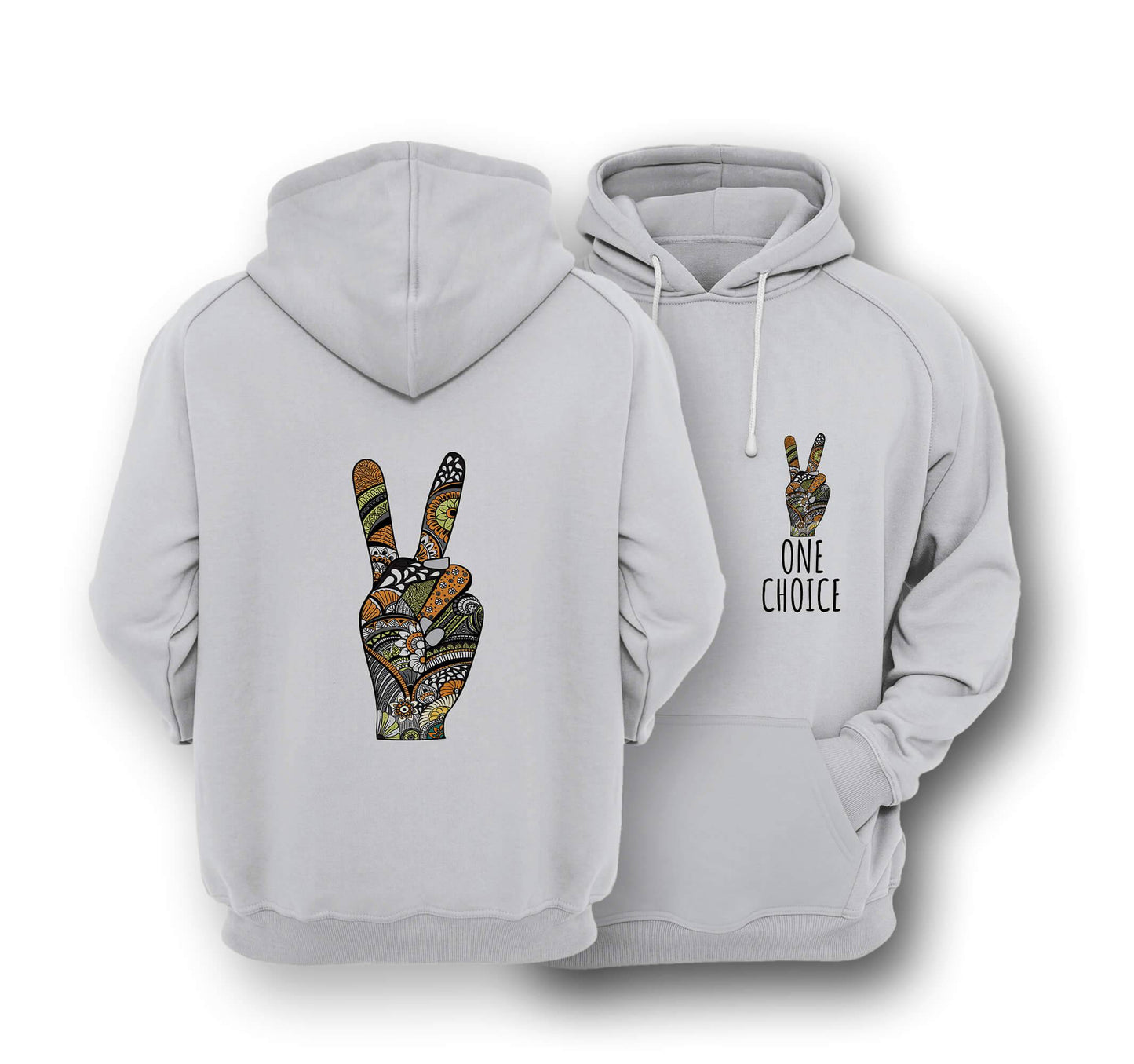 Sustainable Hoodie - Peace Sign - One Choice Apparel