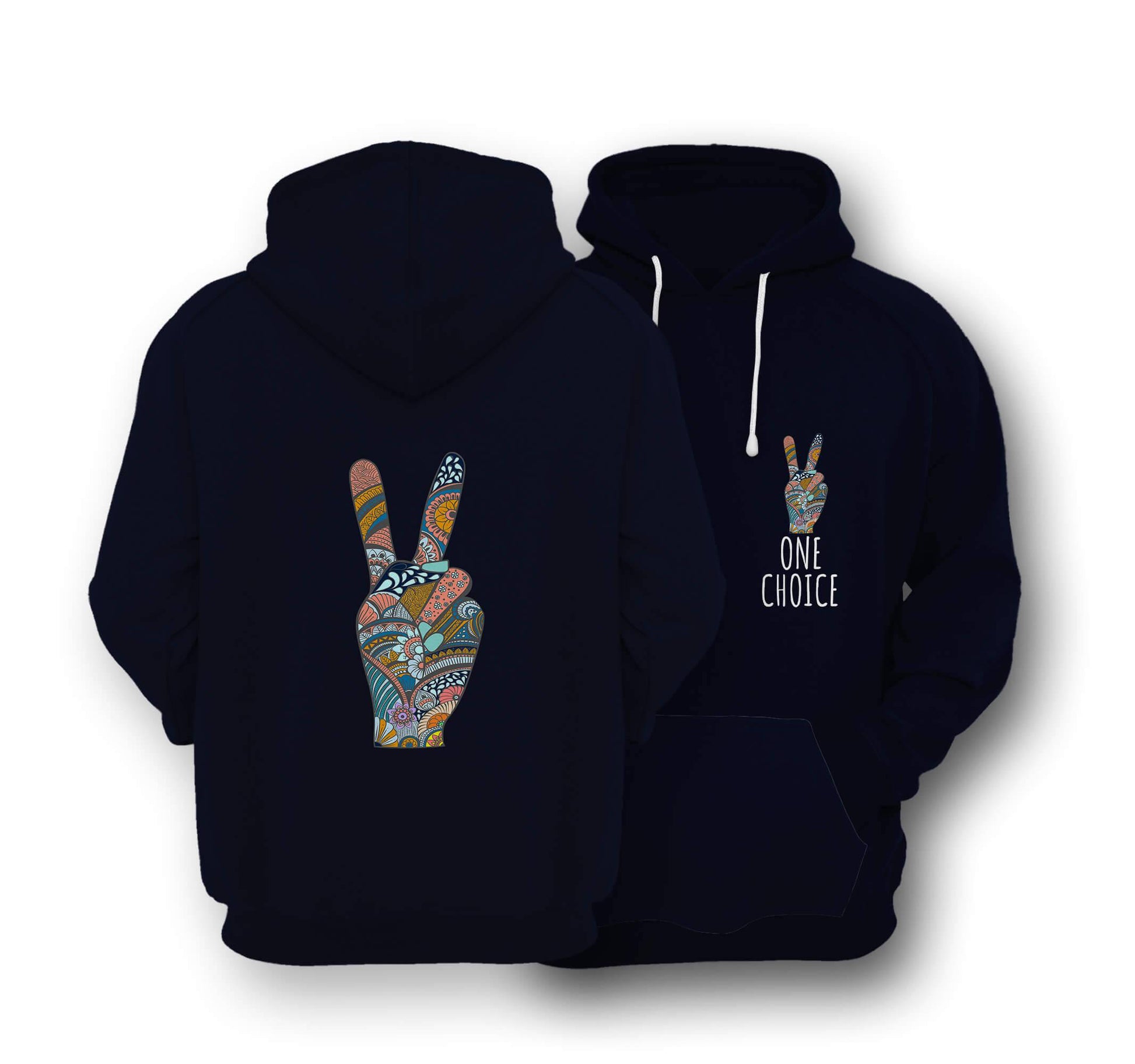 Sustainable Hoodie - Peace Sign - One Choice Apparel