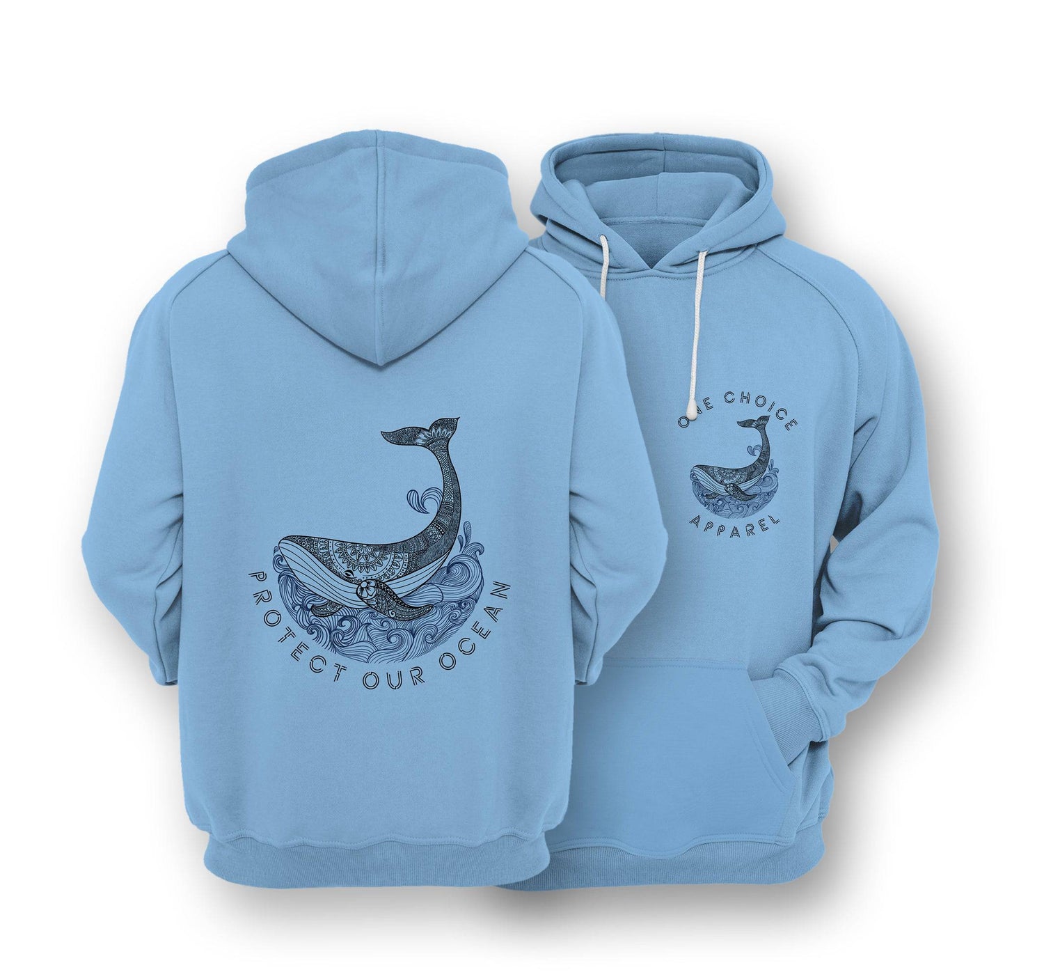 Sustainable Hoodie - Protect Our Ocean - One Choice Apparel