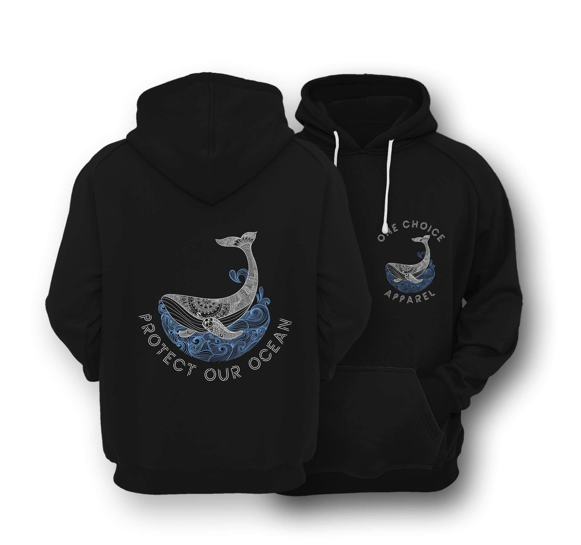 Sustainable Hoodie - Protect Our Ocean - One Choice Apparel