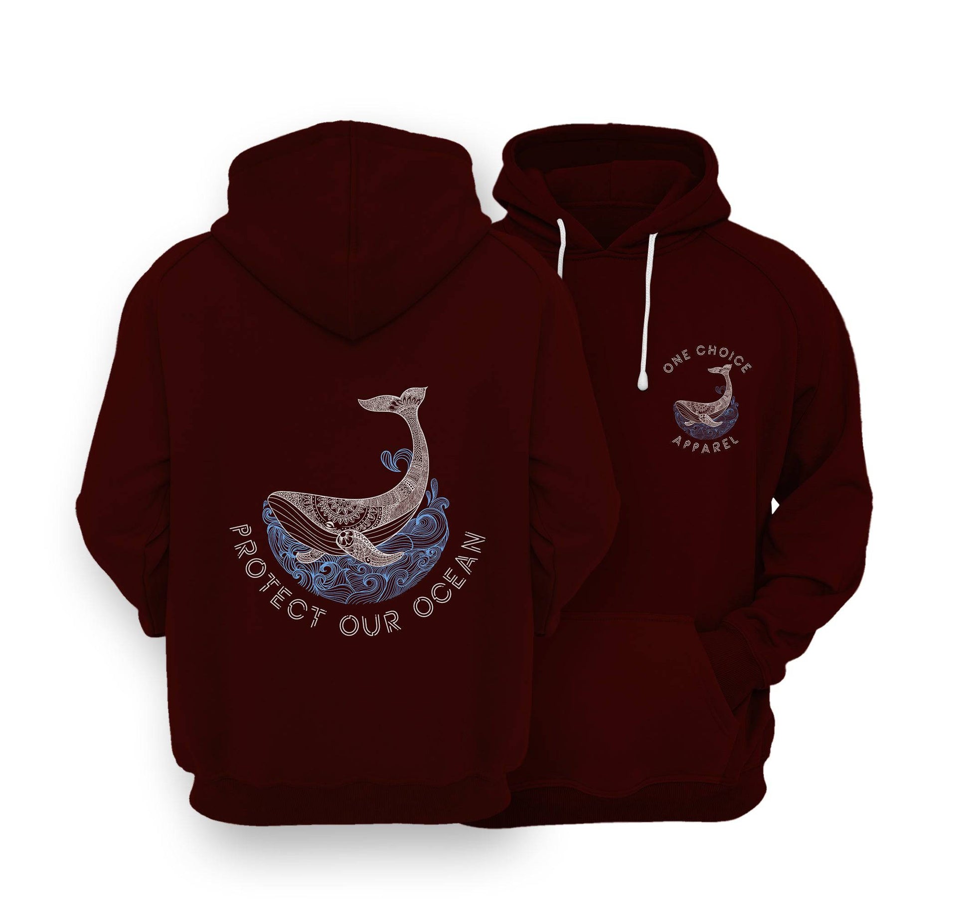 Sustainable Hoodie - Protect Our Ocean - One Choice Apparel