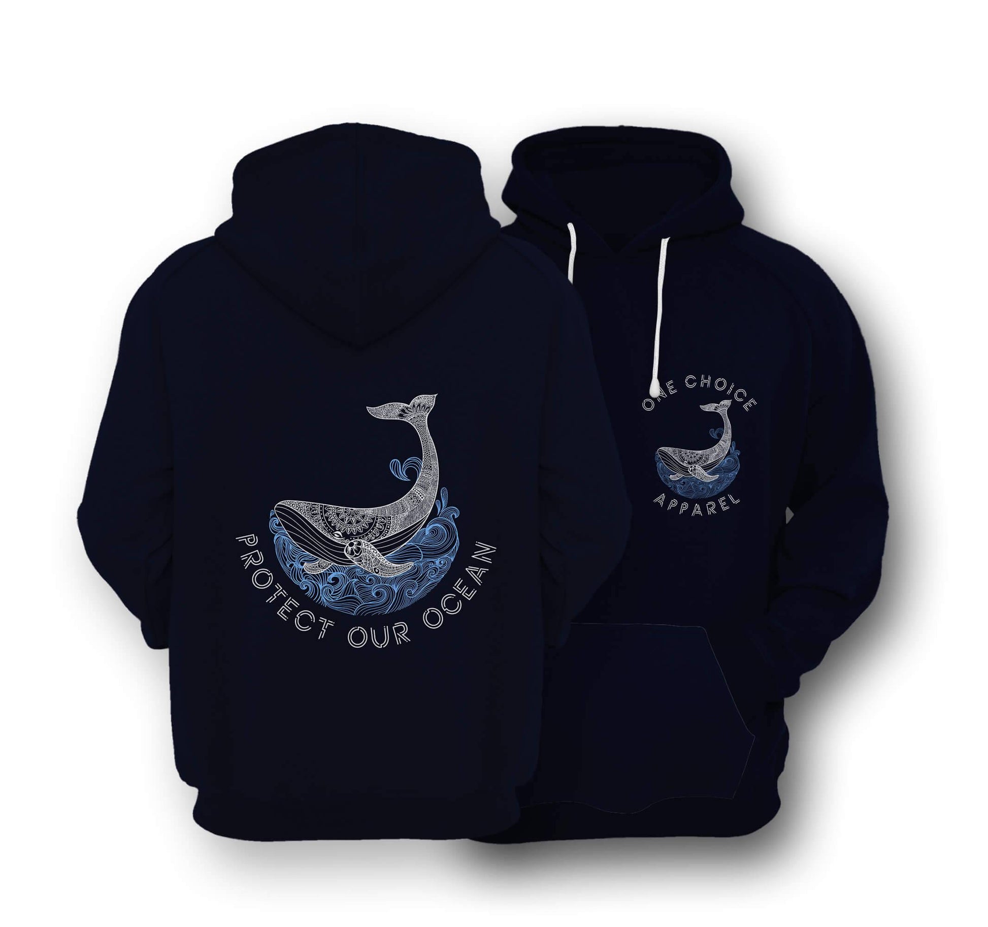 Sustainable Hoodie - Protect Our Ocean - One Choice Apparel