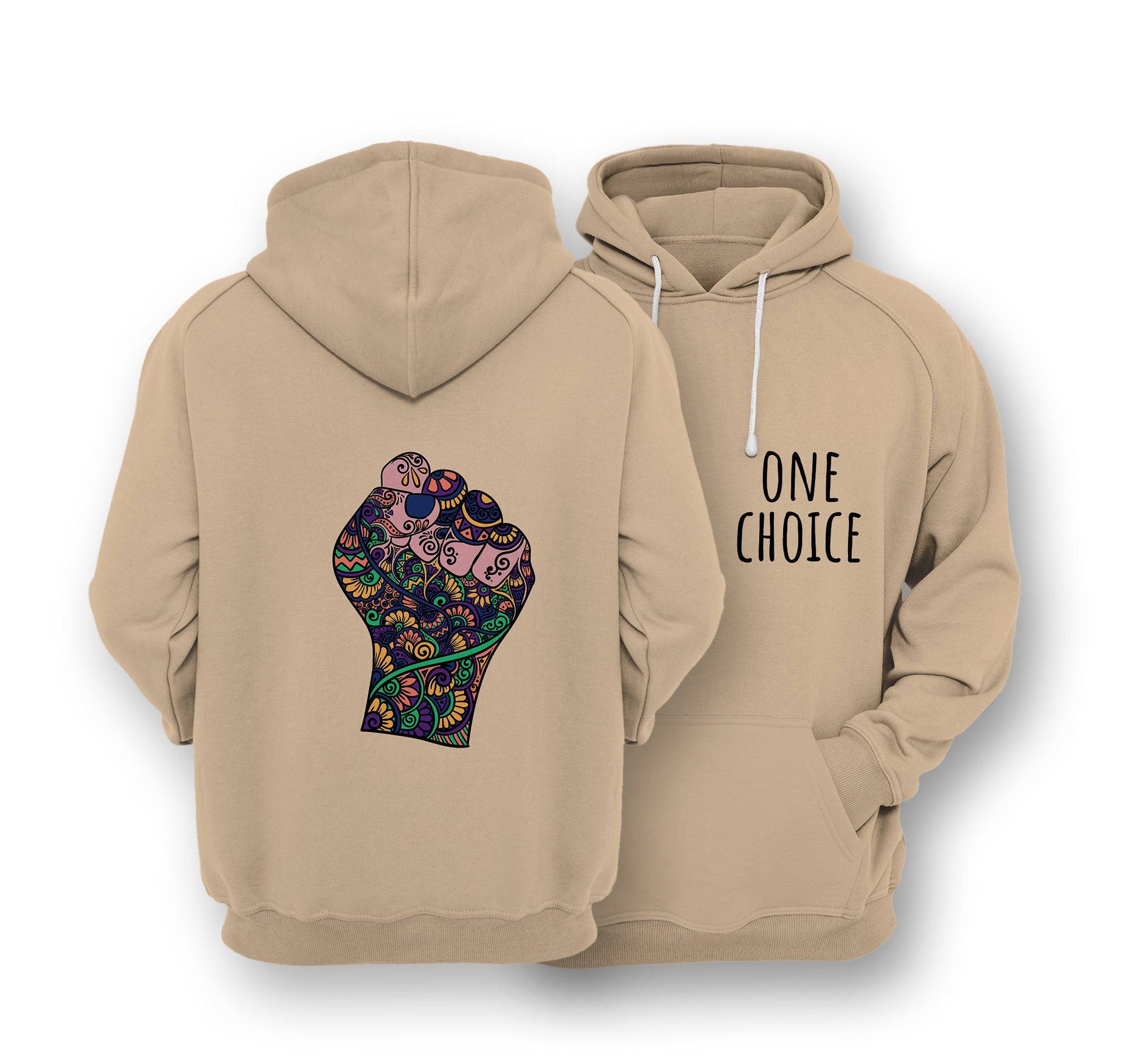 Sustainable Hoodie - Raised Fist - One Choice Apparel