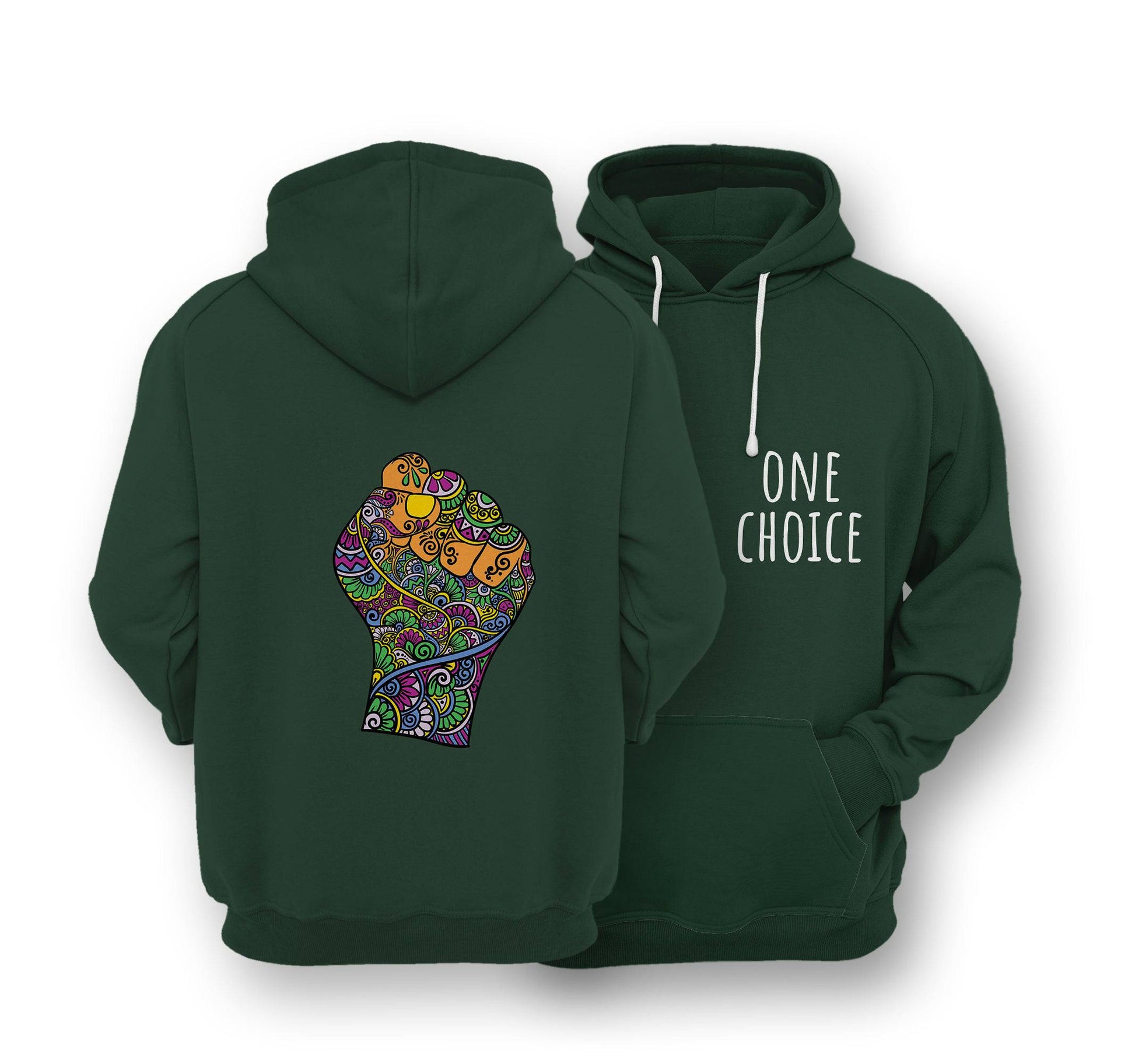 Sustainable Hoodie - Raised Fist - One Choice Apparel