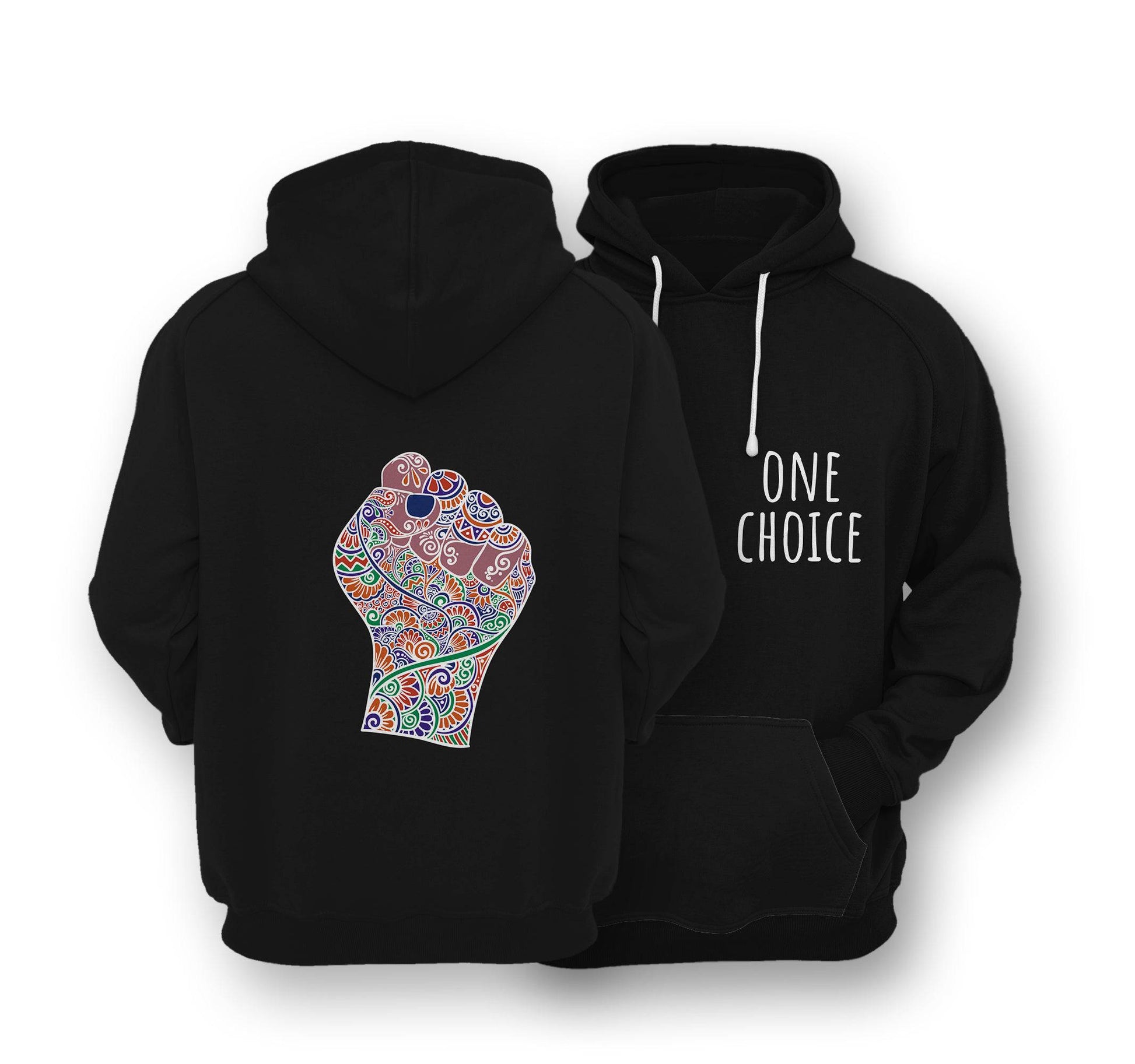 Sustainable Hoodie - Raised Fist - One Choice Apparel