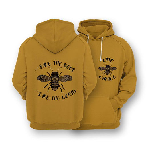 Sustainable Hoodie - Save The Bees, Save The World - One Choice Apparel