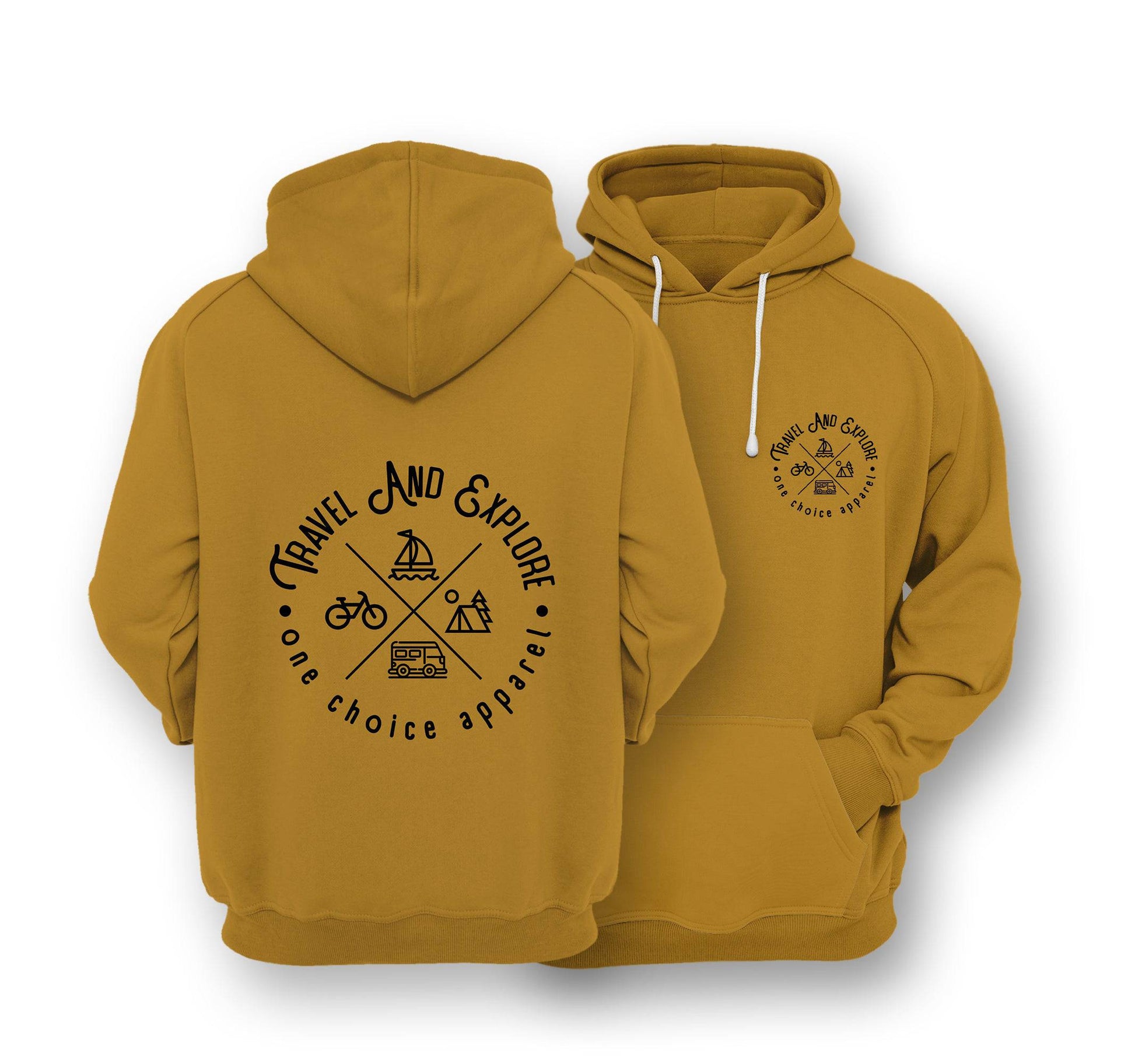 Sustainable Hoodie - Travel & Explore - One Choice Apparel