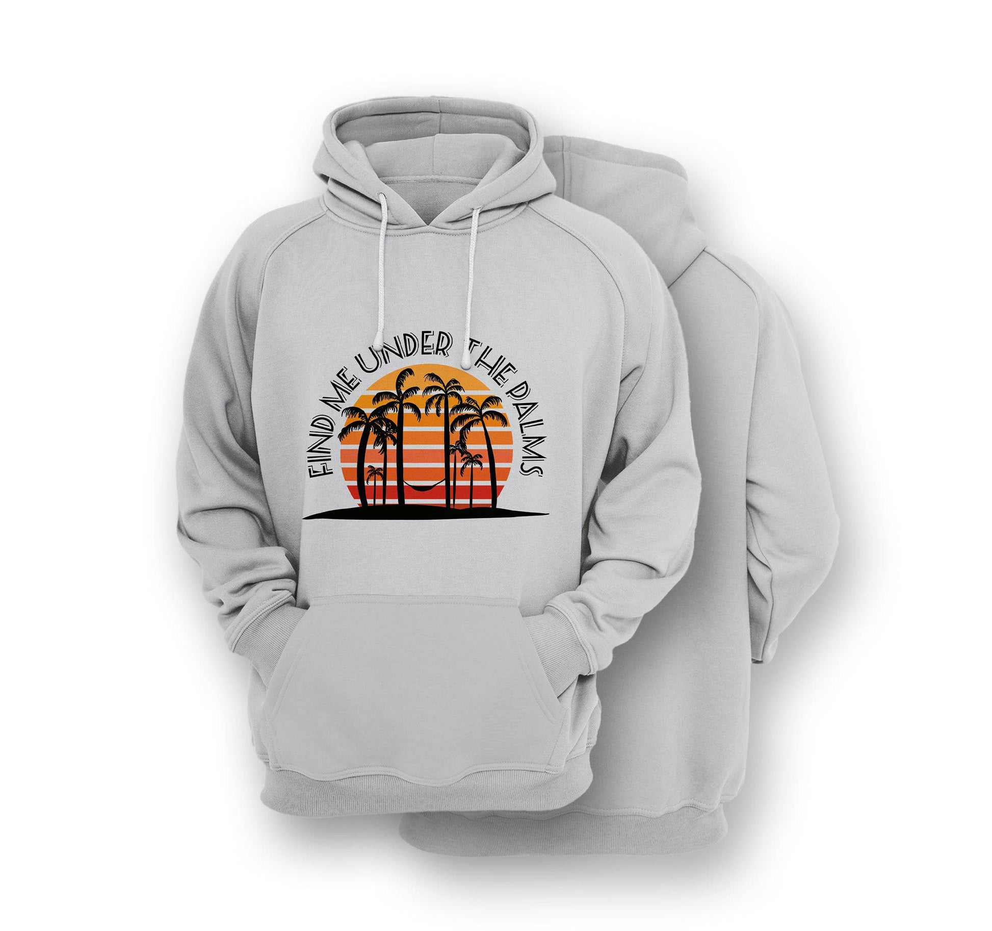 Sustainable Hoodie - Under The Palms Hoodie - Front Print - One Choice Apparel