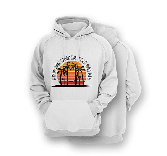 Sustainable Hoodie - Under The Palms Hoodie - Front Print - One Choice Apparel