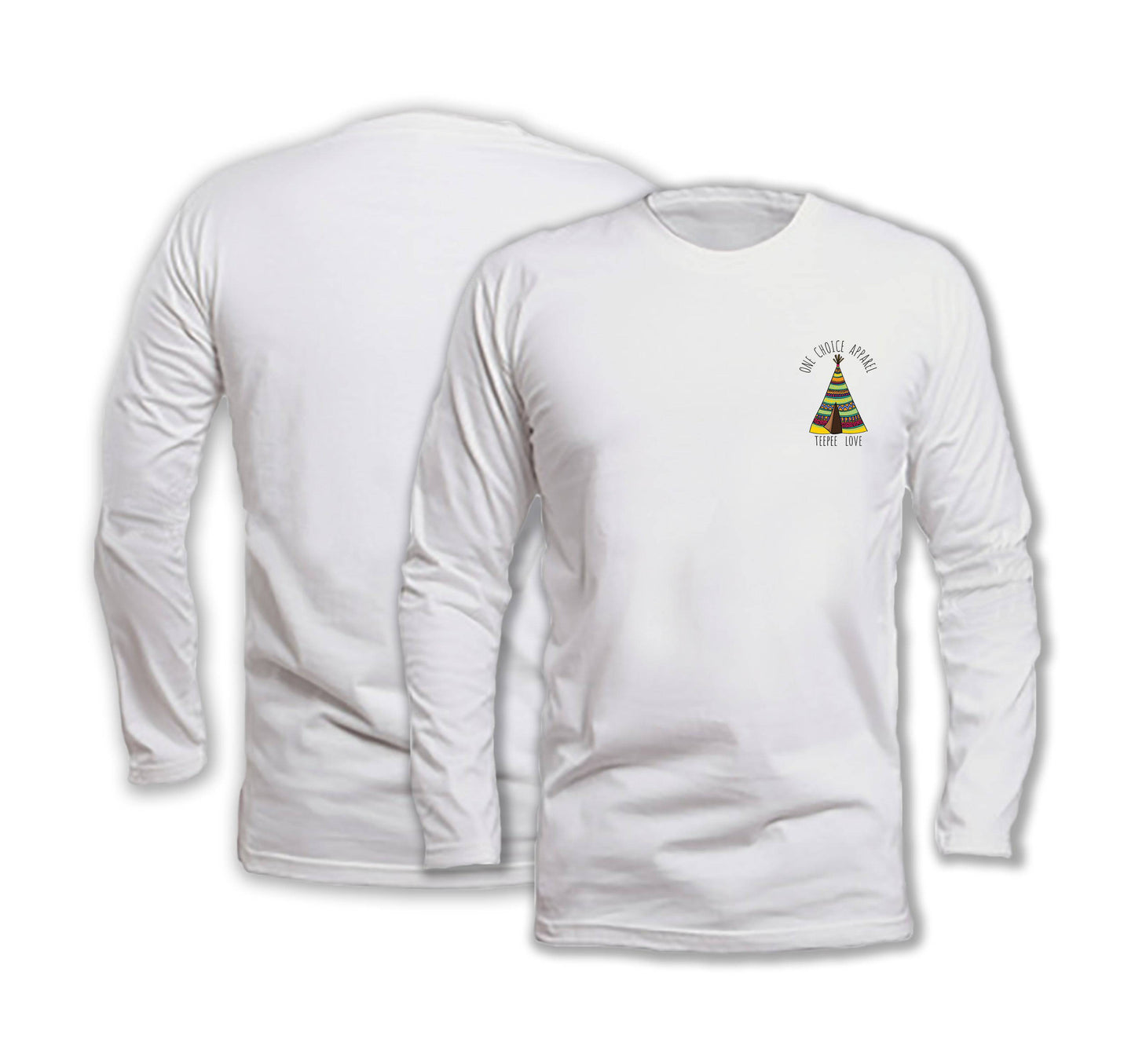 TeePee Love - Long Sleeve Organic Cotton T-Shirt - One Choice Apparel