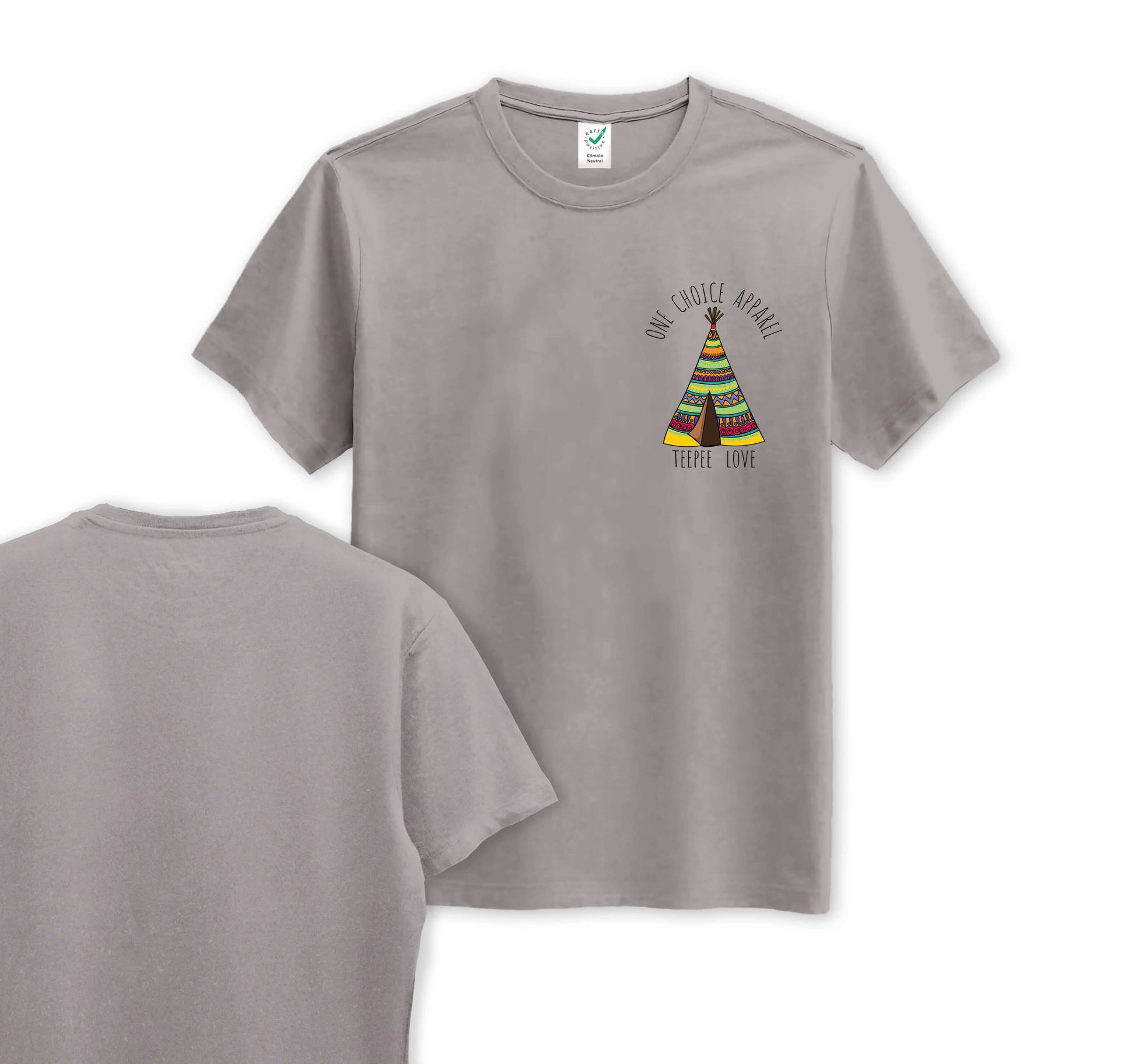 Teepee Love - Pocket Print - Organic Cotton Tee - One Choice Apparel