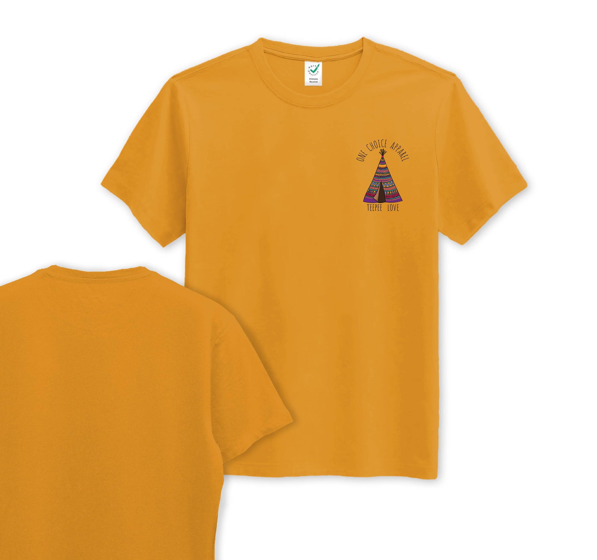 Teepee Love - Pocket Print - Organic Cotton Tee - One Choice Apparel