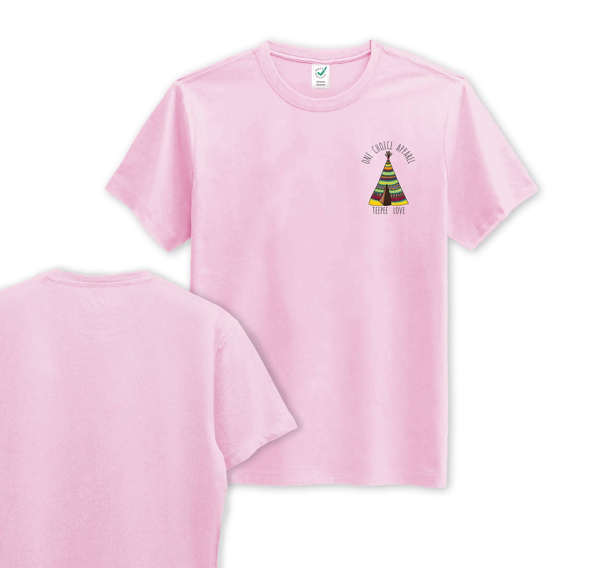 Teepee Love - Pocket Print - Organic Cotton Tee - One Choice Apparel