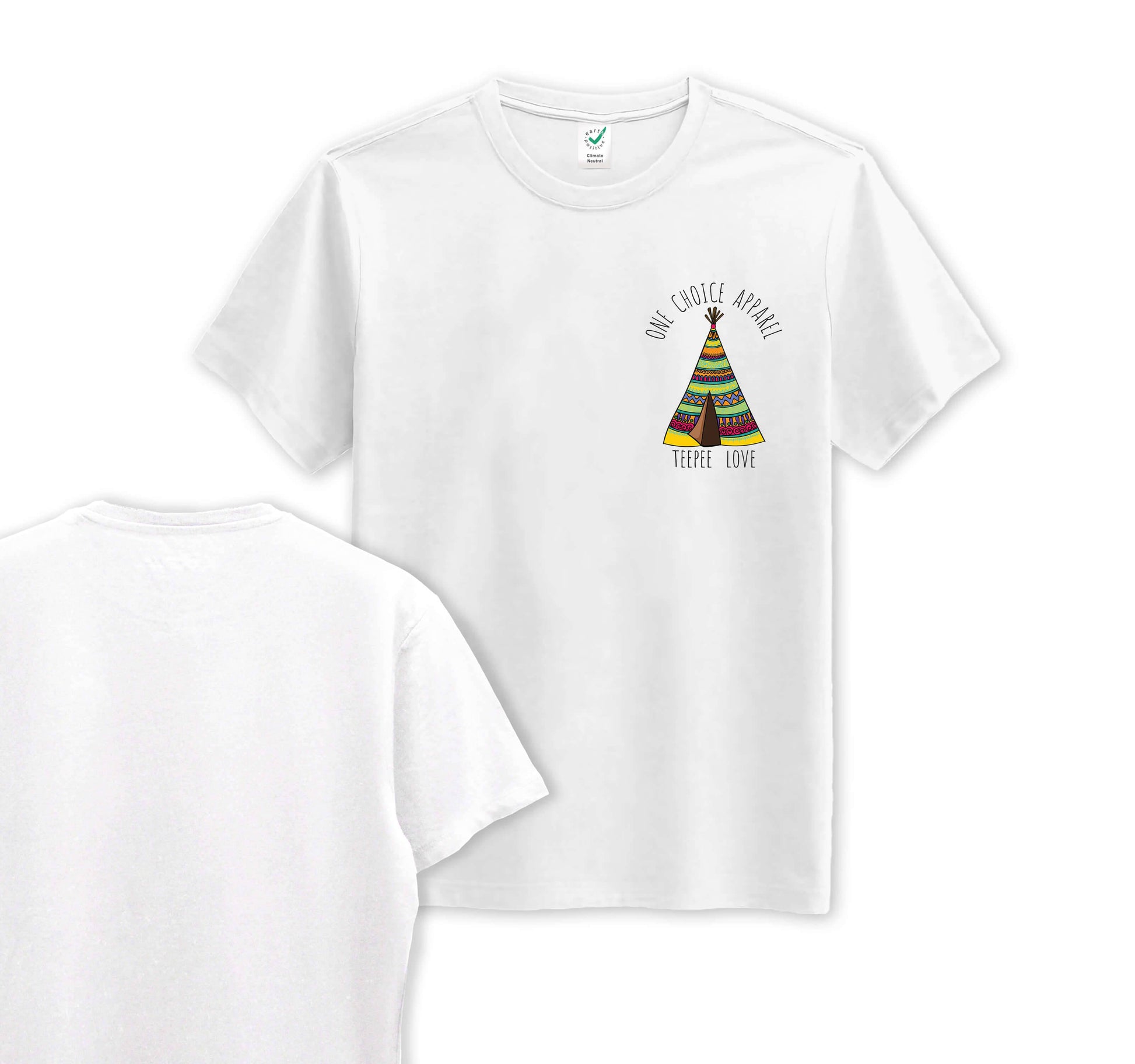 Teepee Love - Pocket Print - Organic Cotton Tee - One Choice Apparel