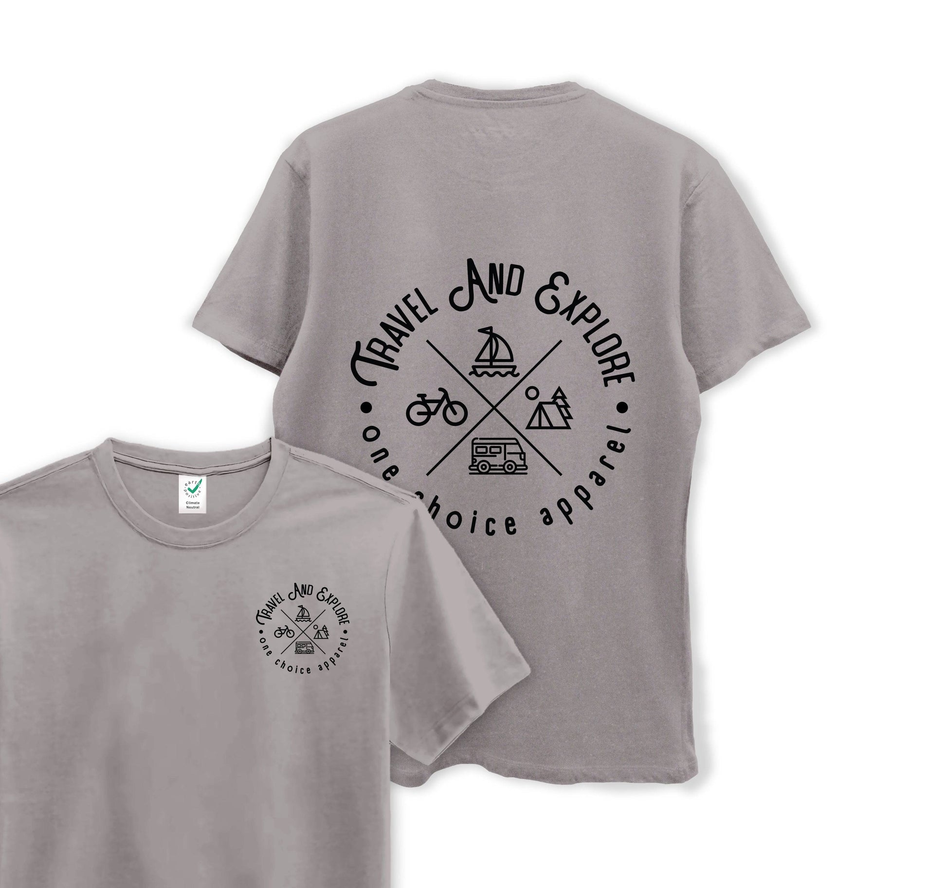 Travel & Explore Tee - Organic Cotton Tee - One Choice Apparel