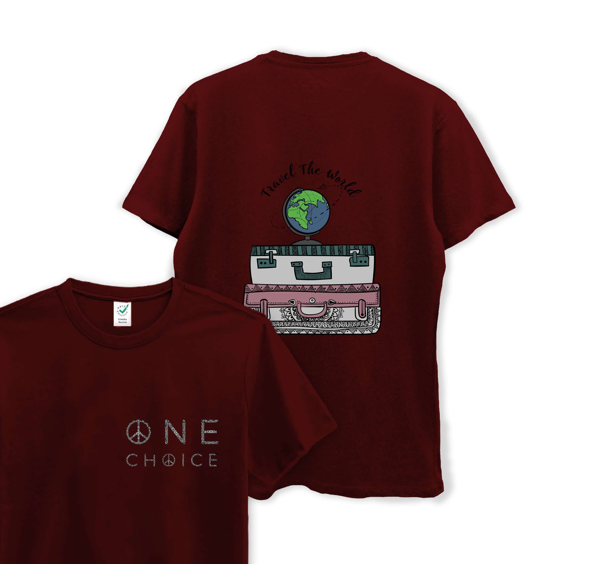 Travel The World - Travel Collection - Organic Cotton Tee - One Choice Apparel