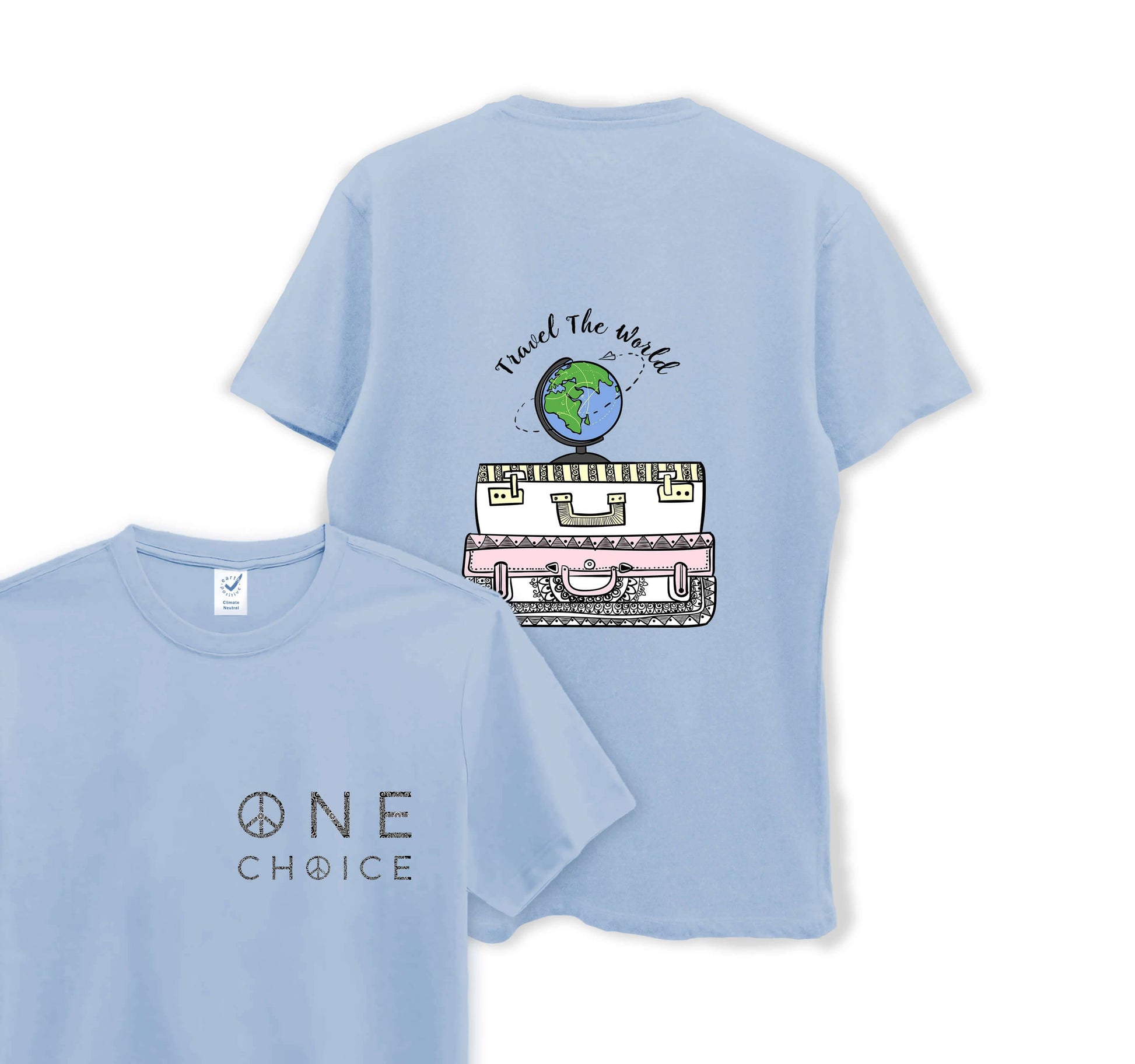 Travel The World - Travel Collection - Organic Cotton Tee - One Choice Apparel