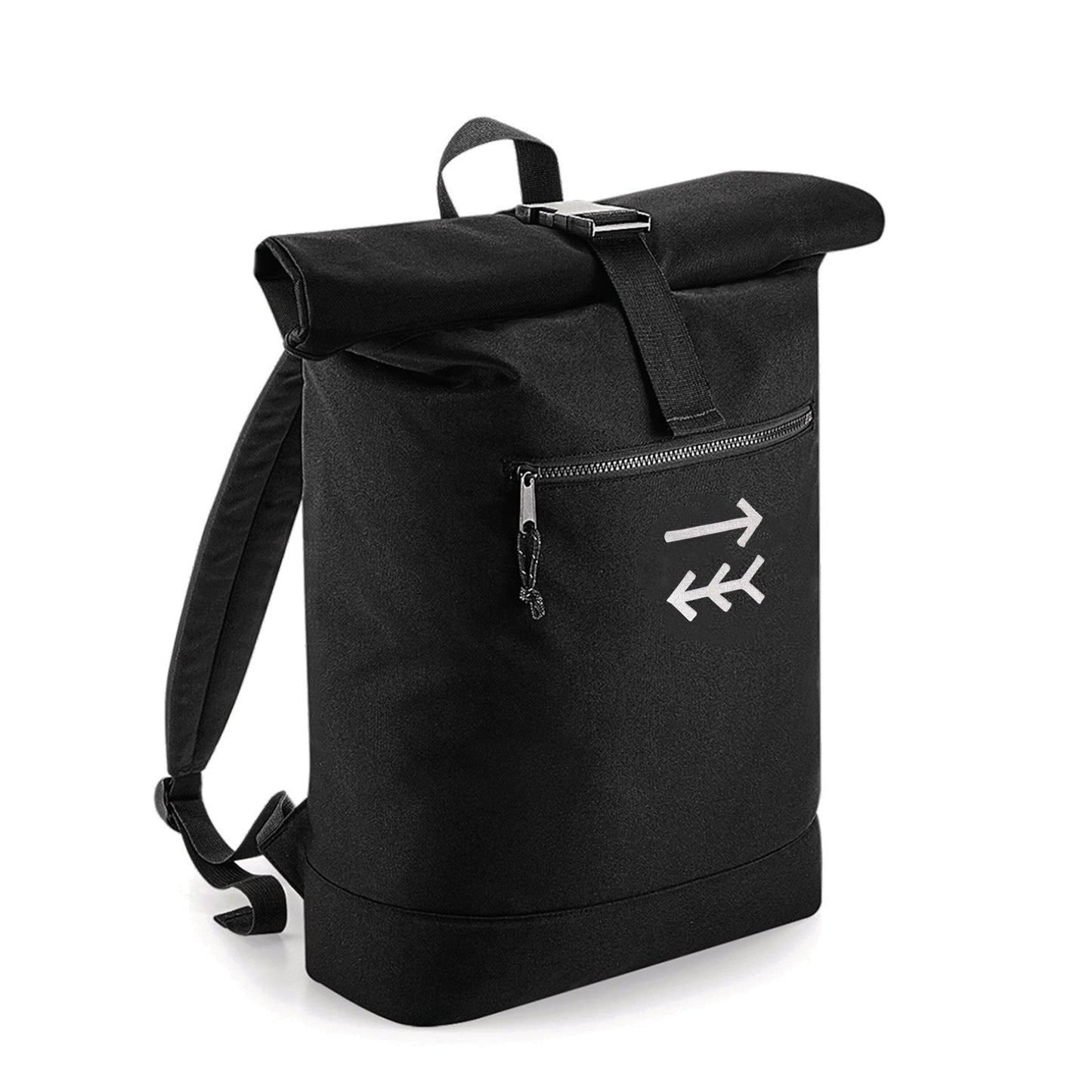 Tribe Core Black Roll Top Backpack - One Choice Apparel