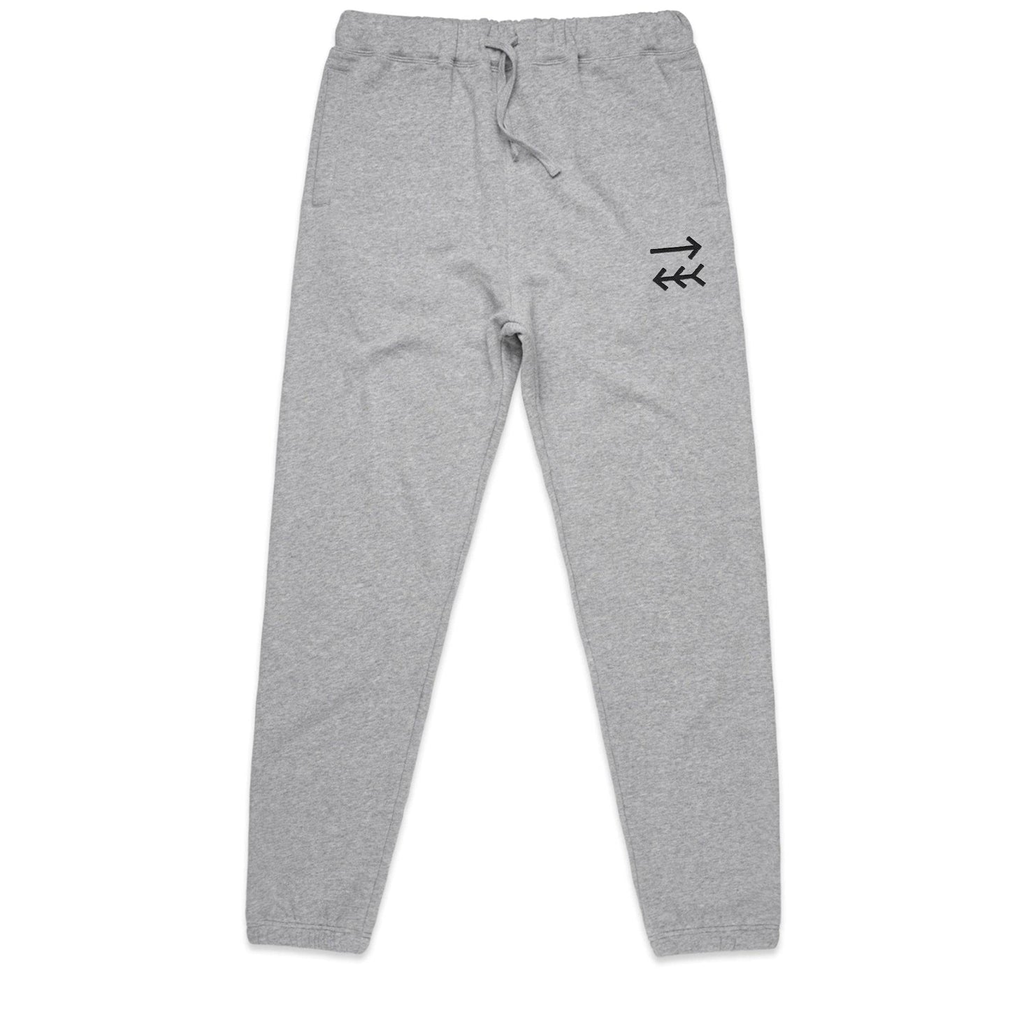 Tribe Core Embroidered Grey Joggers - Organic Cotton