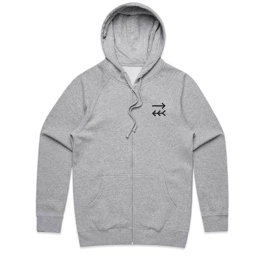 Tribe Core Grey Marl Zip Hoodie - Organic Cotton - One Choice Apparel