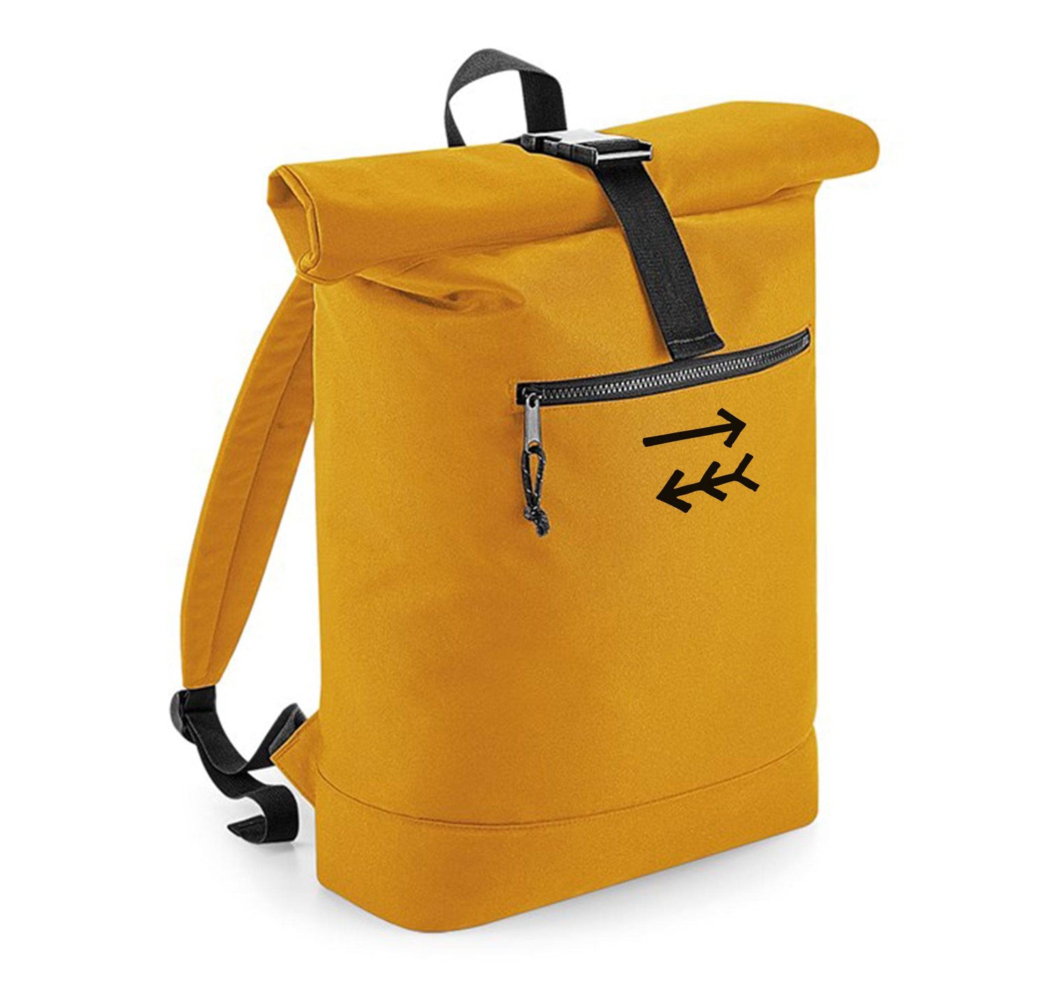 Tribe Core Mustard Roll Top Backpack - One Choice Apparel