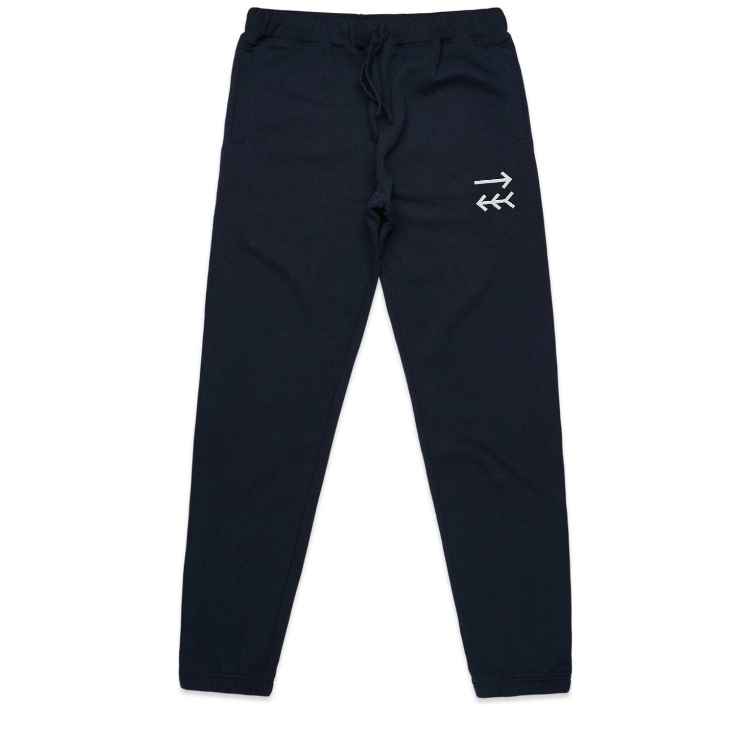 Tribe Core Embroidered Navy Joggers - Organic Cotton