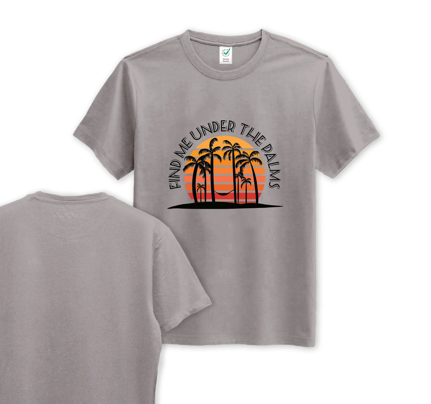 Under The Palms - Organic Cotton Tee - Front Print - One Choice Apparel