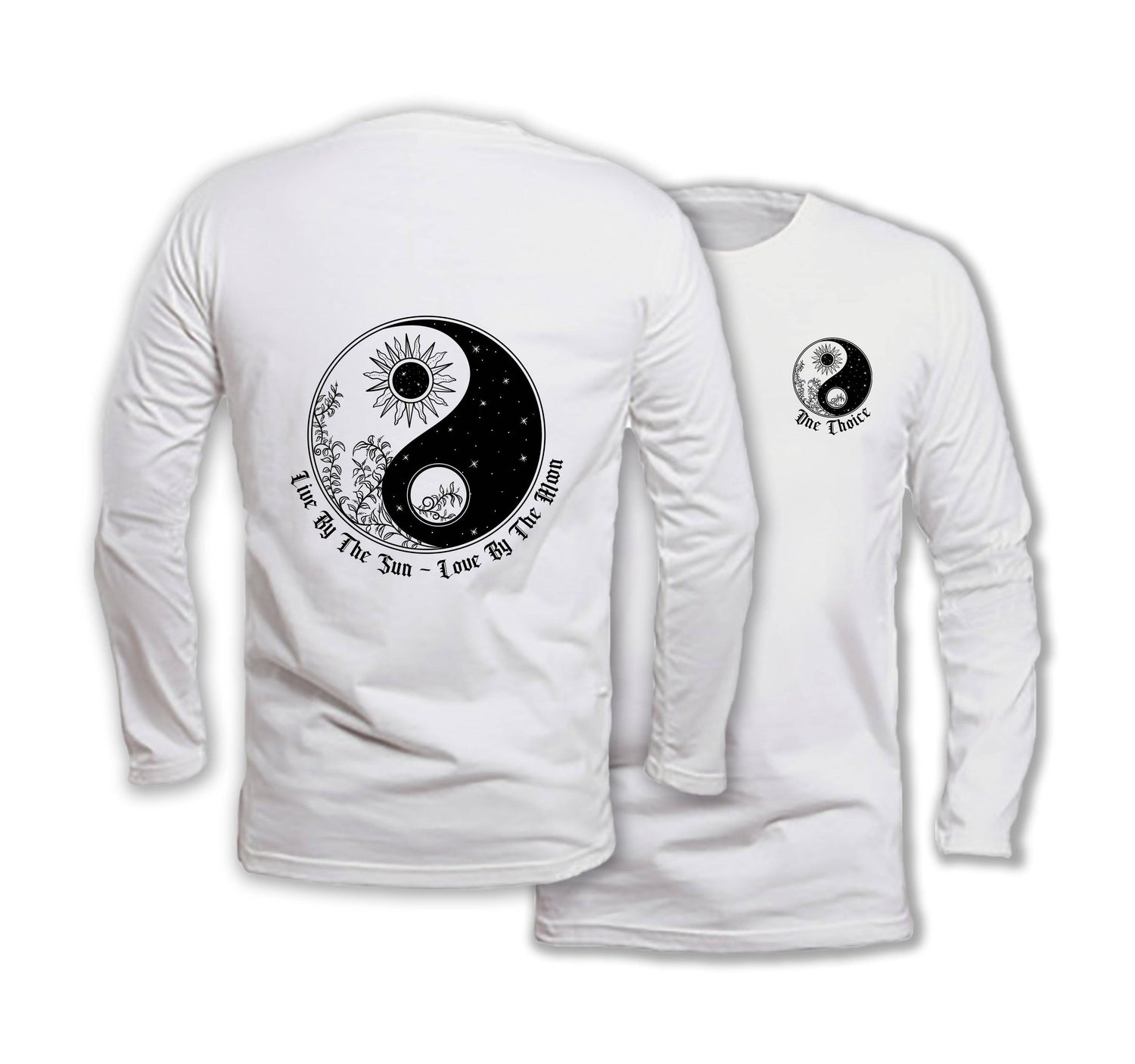 Yin Yang - Long Sleeve Organic Cotton T-Shirt - One Choice Apparel