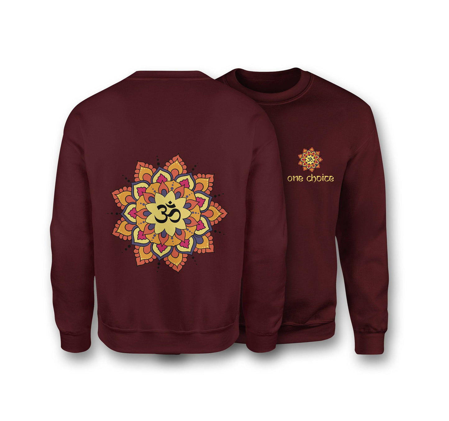 Yoga Mandala Sweatshirt - Organic Cotton Sweatshirt - One Choice Apparel