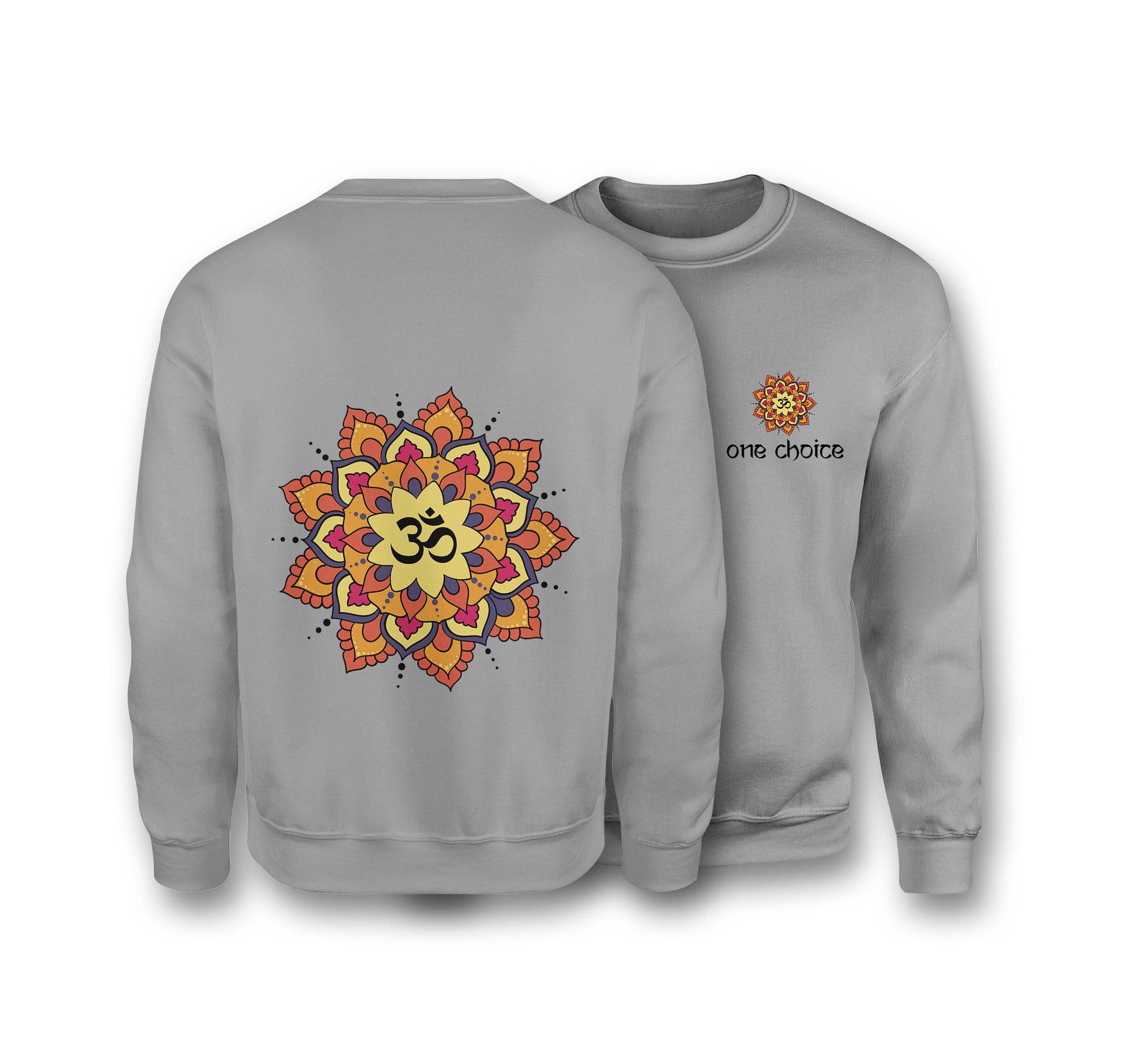 Yoga Mandala Sweatshirt - Organic Cotton Sweatshirt - One Choice Apparel